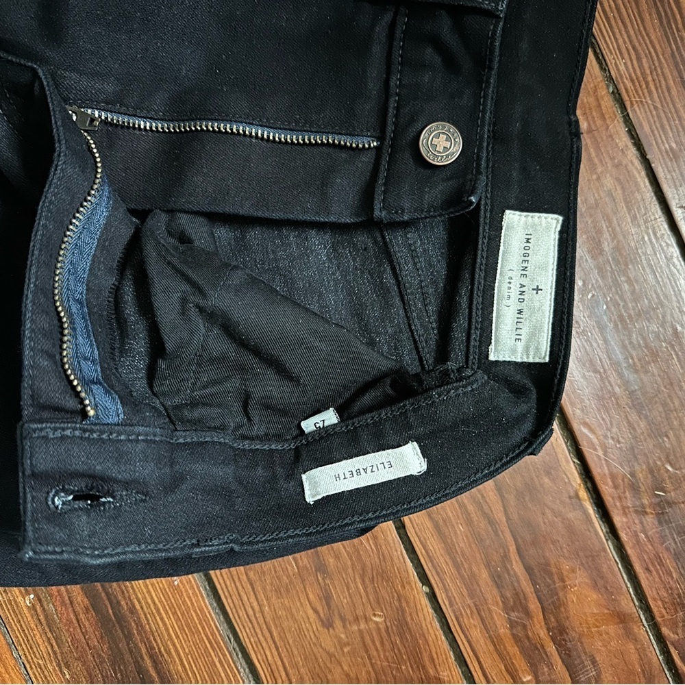 Sz 25 Imogene + Willie Elizabeth Super High Skinny Jeans Black - Picture 3 of 4